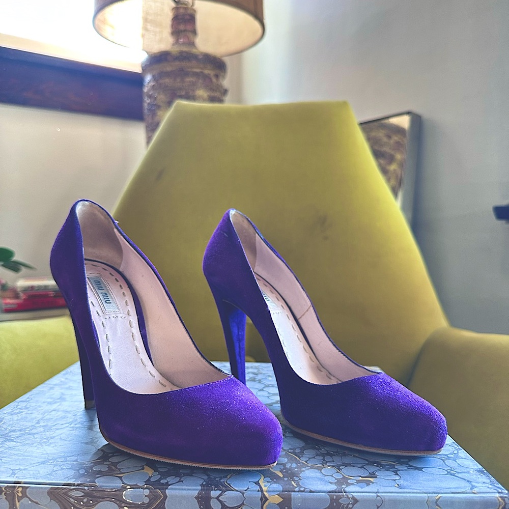 MiuMiu Suede Heels Size 36